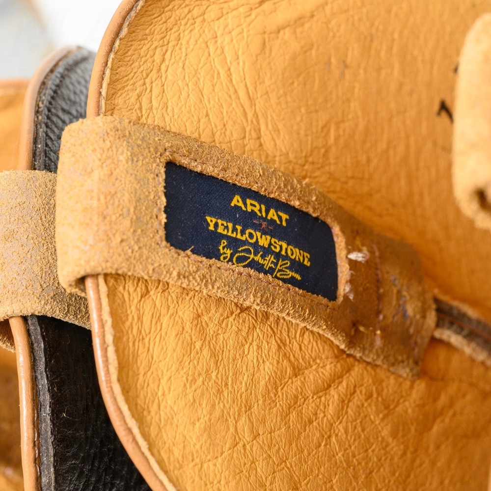 ARIAT Women's Yellowstone Arena Dirt Leather Western Boots Sz 7.5 Tan/Toffee NIB - Picture 11 of 16